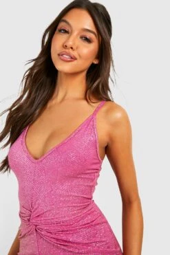 Robe Pailletée Torsadée 9 Robe Pailletée Torsadée -BOOHO Kleidung Magasin gzz36775 hot20pink xl 3
