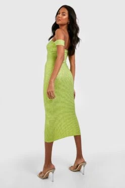 Robe Pailletée à épaules Dénudées -BOOHO Kleidung Magasin gzz36776 lime xl 1