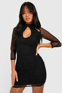 Petite - Robe Moulante En Mesh