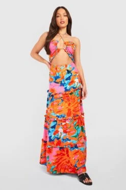 Tall - Robe Dos Nu à Découpes -BOOHO Kleidung Magasin gzz37461 multi xl 2