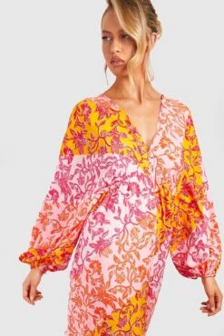 Tall - Robe Chemise Nouée à Imprimé Animal -BOOHO Kleidung Magasin gzz37488 multi xl 3