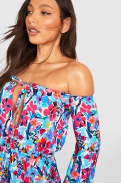 Tall - Robe Patineuse Fleurie -BOOHO Kleidung Magasin gzz37497 blue xl 3