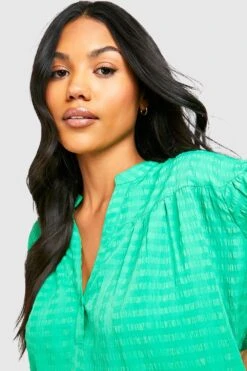 Maternité - Robe De Grossesse Babydoll Texturée 9 Maternité - Robe De Grossesse Babydoll Texturée -BOOHO Kleidung Magasin gzz37516 bright20green xl 3