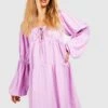 Tall - Robe à Volants Et Manches Bouffantes -BOOHO Kleidung Magasin gzz37590 lilac xl