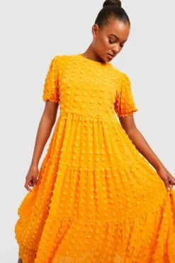 Tall - Robe Babydoll Oversize En Plumetis 9 Tall - Robe Babydoll Oversize En Plumetis -BOOHO Kleidung Magasin gzz37618 orange xl 3