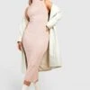 Grande Taille - Robe Longue En Maille à Col Montant -BOOHO Kleidung Magasin gzz37724 nude xl