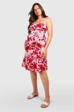 BOOHOO Maternité - Robe De Grossesse Mi-longue à Volants