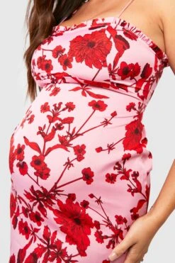 BOOHOO Maternité - Robe De Grossesse Mi-longue à Volants 9 BOOHOO Maternité - Robe De Grossesse Mi-longue à Volants -BOOHO Kleidung Magasin gzz37806 pink xl 3