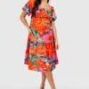 BOOHOO Maternité - Robe De Grossesse Nouée à Manches Bouffantes -BOOHO Kleidung Magasin gzz37811 multi xl