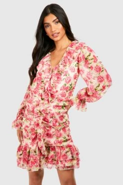 Maternité - Robe De Grossesse Plumetis -BOOHO Kleidung Magasin gzz37833 pink xl 2