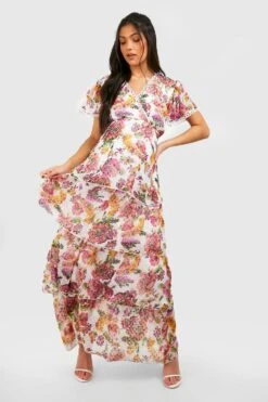 Maternité - Robe De Grossesse Plumetis à Volants -BOOHO Kleidung Magasin gzz37834 ivory xl 2