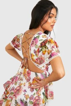 Maternité - Robe De Grossesse Plumetis à Volants -BOOHO Kleidung Magasin gzz37834 ivory xl 3