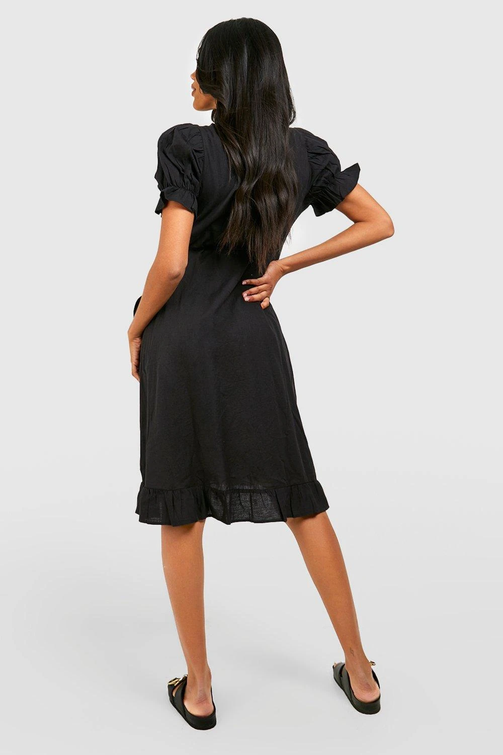 Maternité - Robe De Grossesse Asymétrique En Lin 4 Maternité - Robe De Grossesse Asymétrique En Lin – Image 2