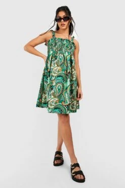 Maternité - Robe De Grossesse Froncée Nouée -BOOHO Kleidung Magasin gzz37846 blue xl 2