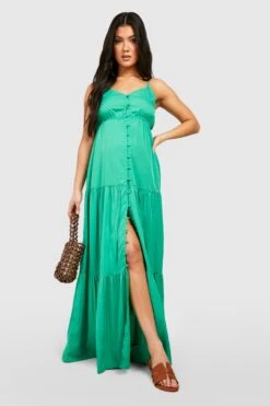 Maternité - Robe De Grossesse Longue à Volants étagés -BOOHO Kleidung Magasin gzz37851 green xl 2