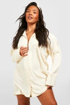 Grande Taille - Ensemble Robe Chemise Et Foulard