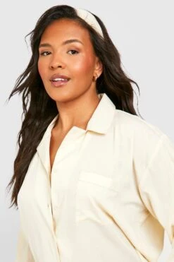 Grande Taille - Ensemble Robe Chemise Et Foulard -BOOHO Kleidung Magasin gzz37968 stone xl 3