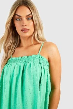 Grande Taille - Robe Mi-longue Texturée -BOOHO Kleidung Magasin gzz38004 pale20green xl 3