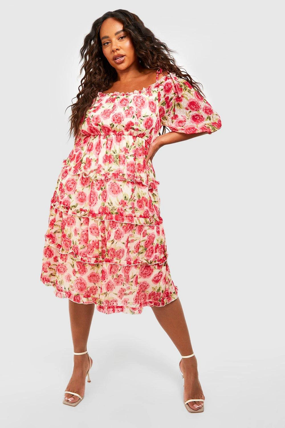 Grande Taille - Robe Mi-longue Froncée En Mesh 3 Grande Taille - Robe Mi-longue Froncée En Mesh