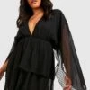 Grande Taille - Robe Patineuse En Mesh à Manches Courtes -BOOHO Kleidung Magasin gzz38079 black xl