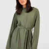 BOOHOO Robe à Col Roulé Et Manches Longues -BOOHO Kleidung Magasin gzz38188 khaki xl