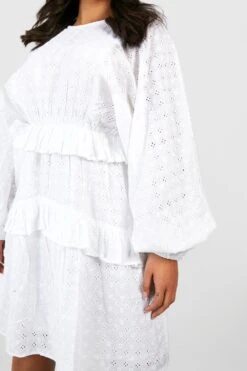 Grande Taille - Robe Patineuse à Volants -BOOHO Kleidung Magasin gzz38408 white xl 3