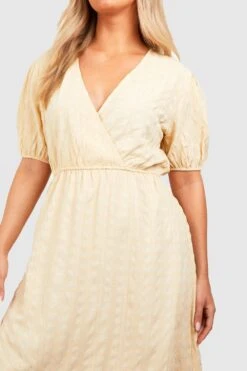 Grande Taille - Robe Portefeuille Mi-longue -BOOHO Kleidung Magasin gzz38422 stone xl 3