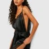 BOOHOO Robe De Nuit Satinée Fendue 2 BOOHOO Robe De Nuit Satinée Fendue -BOOHO Kleidung Magasin gzz38531 black xl