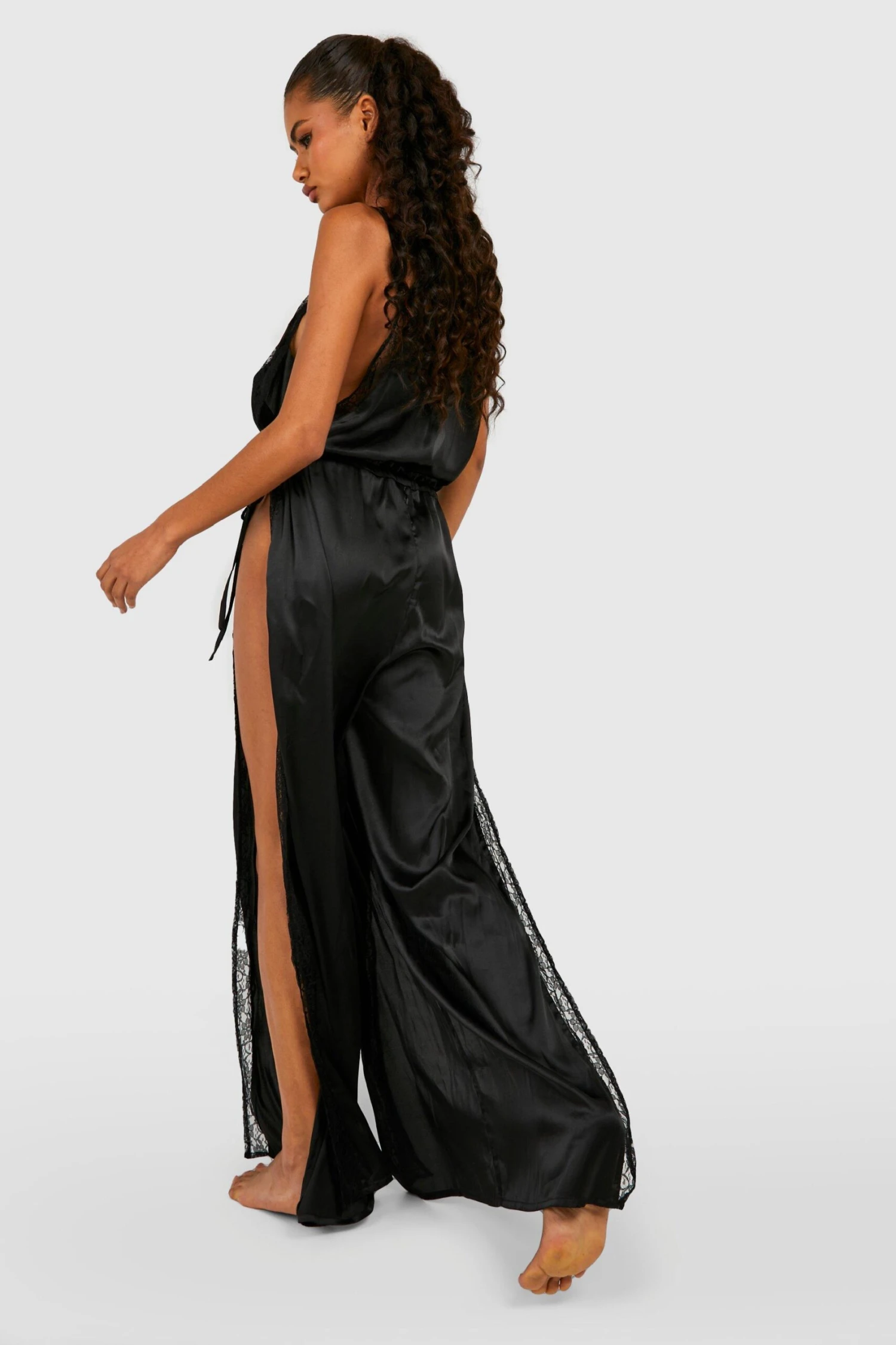 BOOHOO Robe De Nuit Satinée Fendue 4 BOOHOO Robe De Nuit Satinée Fendue – Image 2