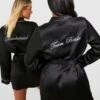 BOOHOO Robe De Chambre Satinée à Inscription Team Bride -BOOHO Kleidung Magasin gzz38551 black xl