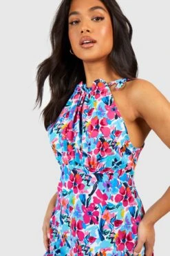 Petite - Robe Fleurie à Volants -BOOHO Kleidung Magasin gzz38628 white xl 3