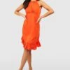 Petite - Robe Droite Volants -BOOHO Kleidung Magasin gzz38630 orange xl