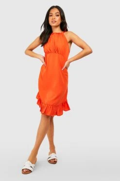 Petite - Robe Droite Volants -BOOHO Kleidung Magasin gzz38630 orange xl 2