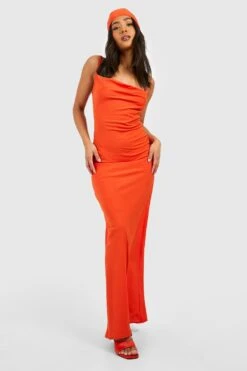 Petite - Ensemble Avec Robe Longue Et Foulard -BOOHO Kleidung Magasin gzz38632 orange xl 2