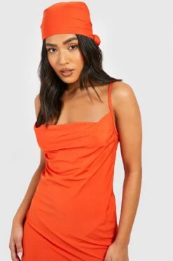 Petite - Ensemble Avec Robe Longue Et Foulard -BOOHO Kleidung Magasin gzz38632 orange xl 3