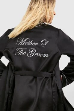 BOOHOO Robe De Chambre Satinée à Slogan -BOOHO Kleidung Magasin gzz38639 black xl 3