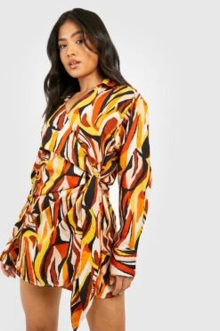 Petite - Robe Portefeuille Zébrée -BOOHO Kleidung Magasin gzz38668 white xl 2