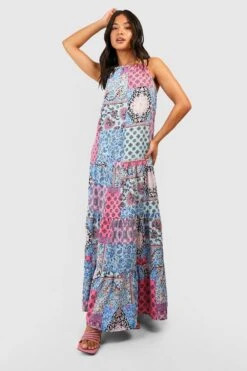 Petite - Robe Longue Imprimée -BOOHO Kleidung Magasin gzz38767 blue xl 2