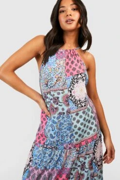 Petite - Robe Longue Imprimée -BOOHO Kleidung Magasin gzz38767 blue xl 3