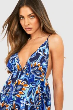 Robe D'été Fleurie -BOOHO Kleidung Magasin gzz38823 blue xl 3