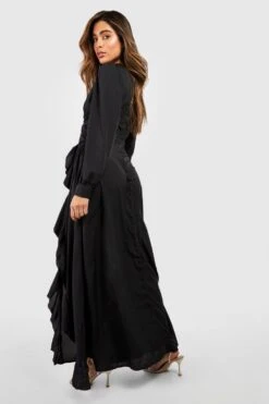 Robe Longue à Découpes Et Anneau -BOOHO Kleidung Magasin gzz38856 black xl 1