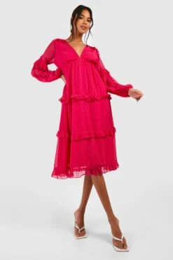 Robe Plumetis à Volants 8 Robe Plumetis à Volants -BOOHO Kleidung Magasin gzz39012 hot20pink xl 2