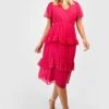 Robe Plumetis à Découpes -BOOHO Kleidung Magasin gzz39058 hot20pink xl