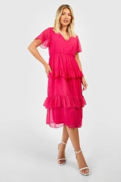 Robe Plumetis à Découpes 8 Robe Plumetis à Découpes -BOOHO Kleidung Magasin gzz39058 hot20pink xl 2