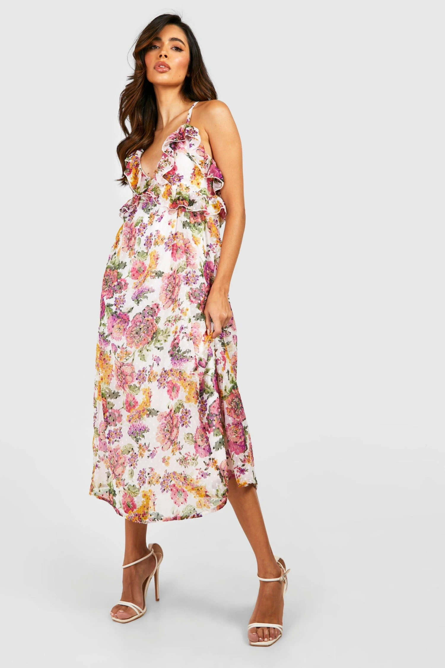 Robe Nuisette Fleurie à Volants 3 Robe Nuisette Fleurie à Volants