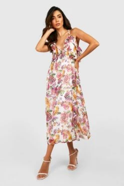 Robe Nuisette Fleurie à Volants 8 Robe Nuisette Fleurie à Volants -BOOHO Kleidung Magasin gzz39059 cream xl 2