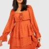 Robe Patineuse à Volants -BOOHO Kleidung Magasin gzz39083 rust xl