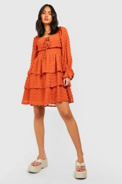 Robe Patineuse à Volants -BOOHO Kleidung Magasin gzz39083 rust xl 2