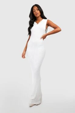 Tall - Robe Longue Côtelée -BOOHO Kleidung Magasin gzz39430 ivory xl 2