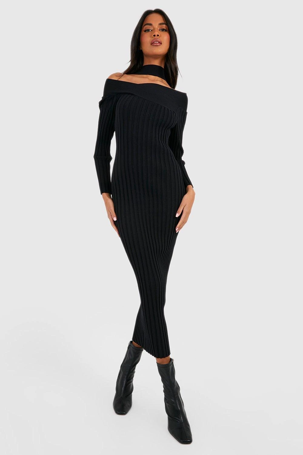 Robe Pull Premium à Col Bateau 5 Robe Pull Premium à Col Bateau – Image 3